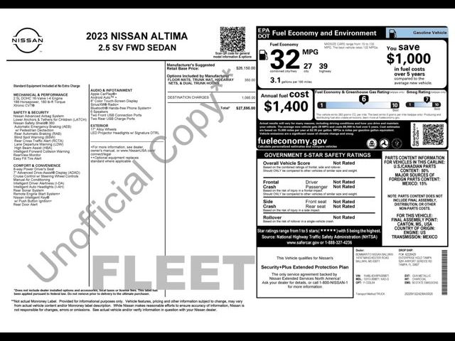 2023 Nissan Altima 2.5 SV