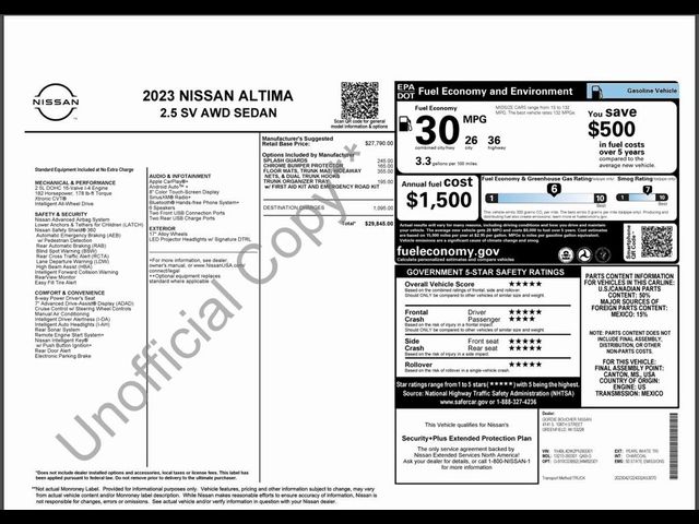 2023 Nissan Altima 2.5 SV