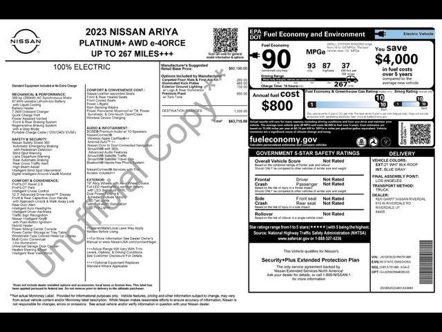 2023 Nissan ARIYA PLATINUM+