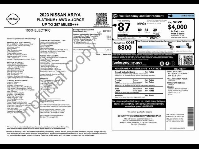 2023 Nissan ARIYA PLATINUM+