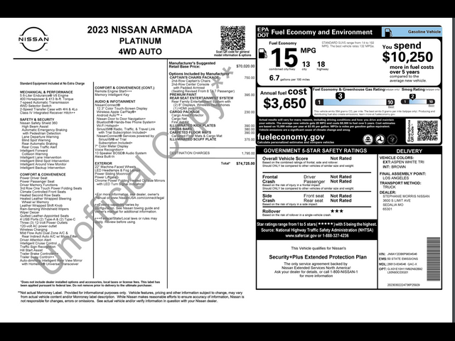 2023 Nissan Armada Platinum