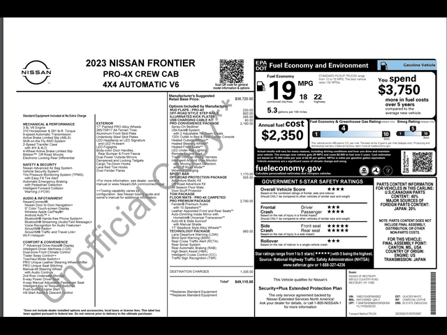 2023 Nissan Frontier PRO-4X