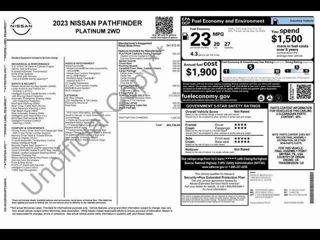 2023 Nissan Pathfinder Platinum