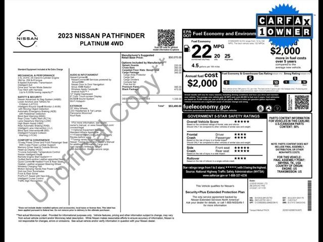 2023 Nissan Pathfinder Platinum