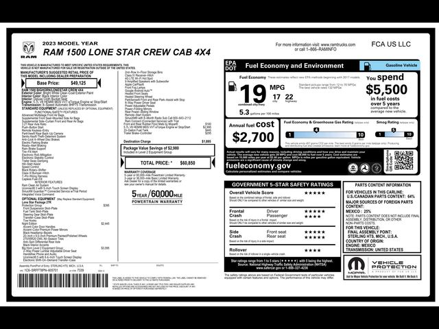 2023 Ram 1500 Lone Star