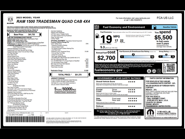 2023 Ram 1500 Tradesman