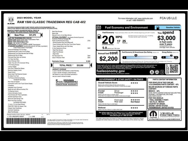 2023 Ram 1500 Classic Tradesman