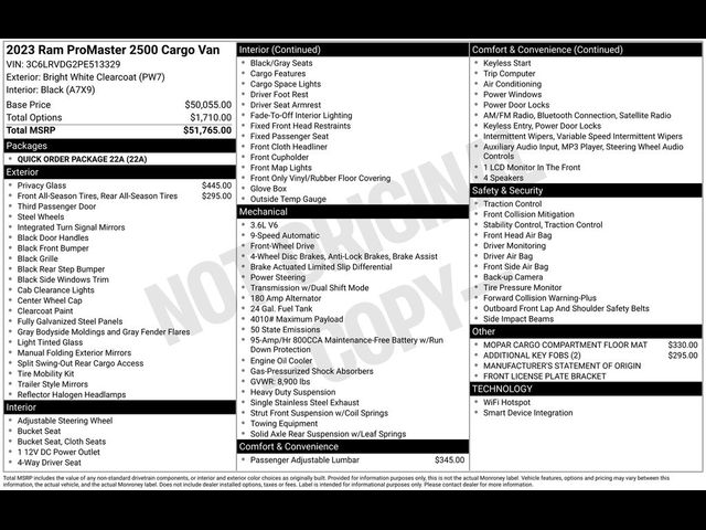2023 Ram ProMaster Base