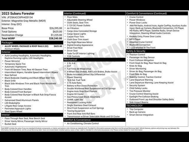 2023 Subaru Forester Base