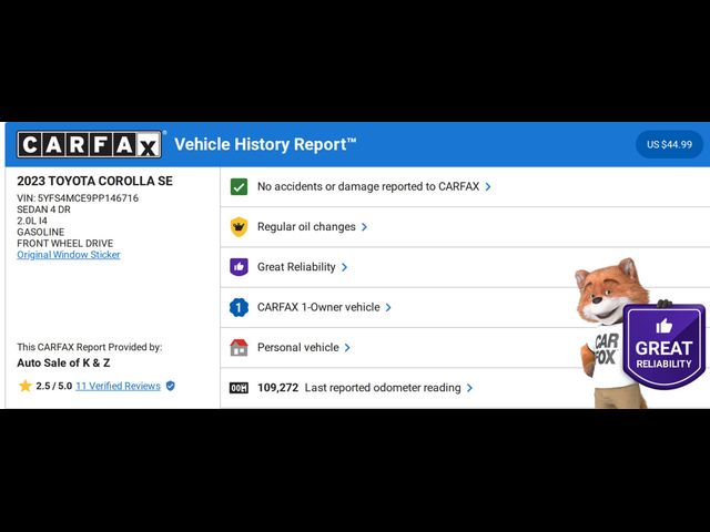 2023 Toyota Corolla SE