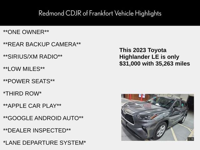 2023 Toyota Highlander LE