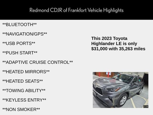 2023 Toyota Highlander LE