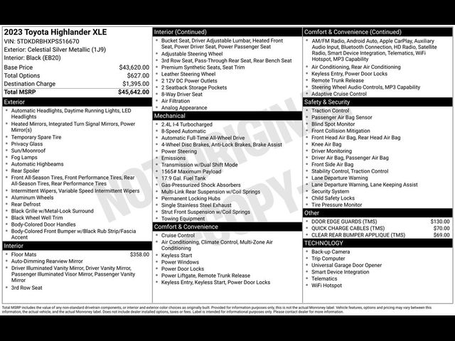 2023 Toyota Highlander XLE