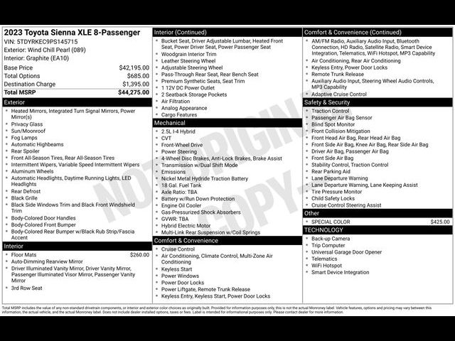 2023 Toyota Sienna XLE