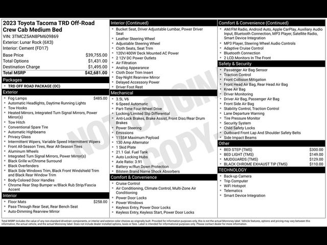 2023 Toyota Tacoma 4WD 