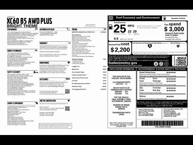 2023 Volvo XC60 Plus Bright Theme