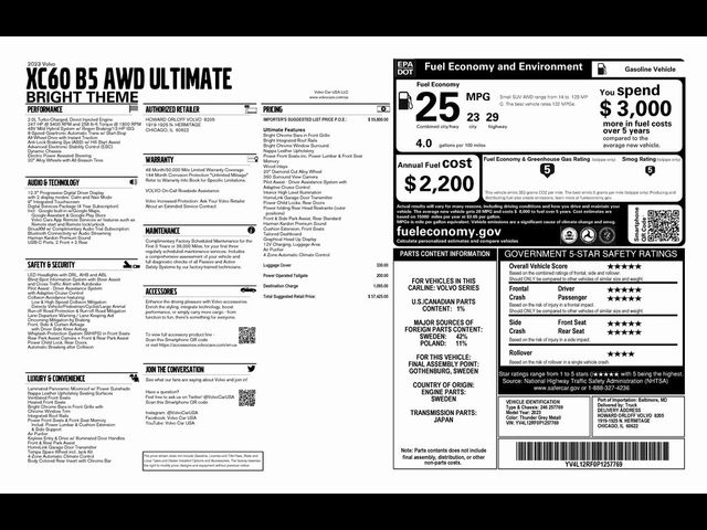 2023 Volvo XC60 Ultimate Bright Theme