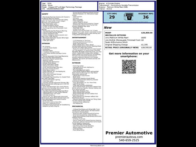 2024 Acura Integra w/A-Spec Tech Package