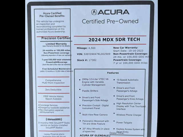 2024 Acura MDX Technology