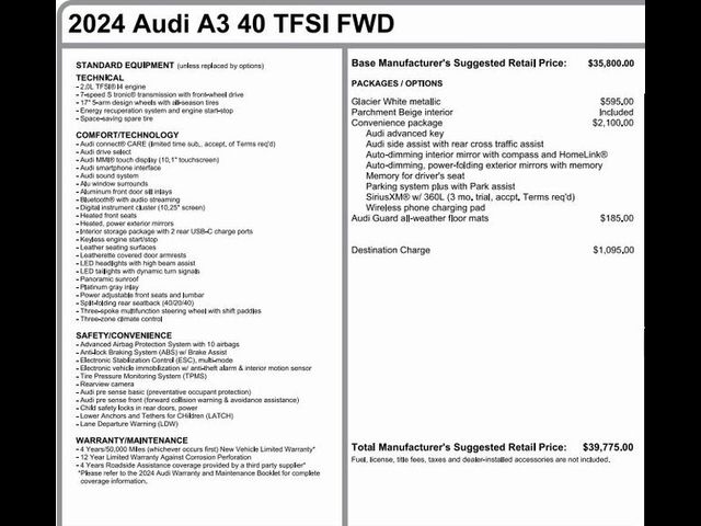 2024 Audi A3 Premium