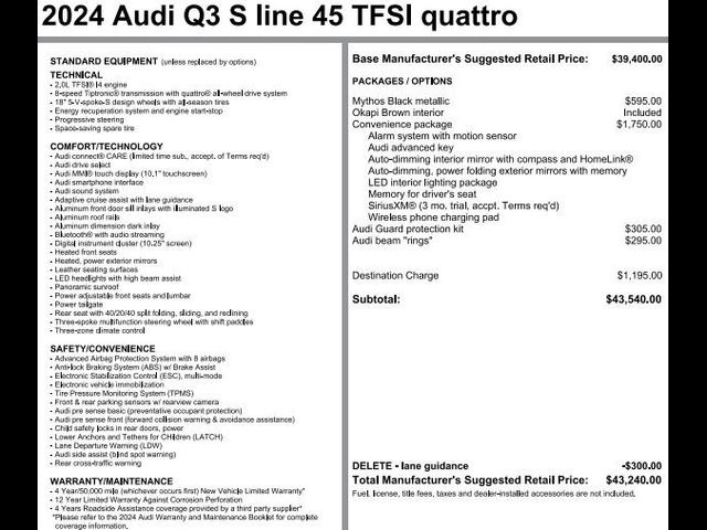 2024 Audi Q3 S Line Premium