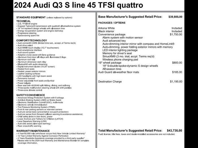 2024 Audi Q3 S Line Premium