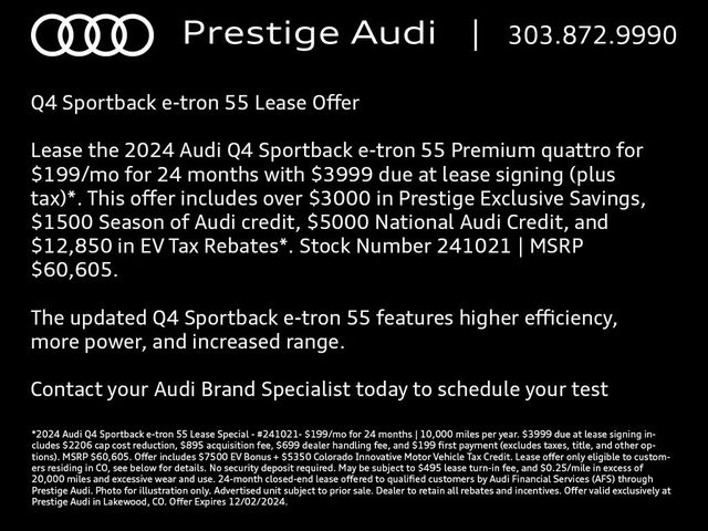 2024 Audi Q4 e-tron Sportback Premium