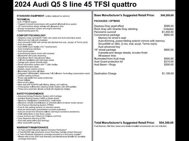 2024 Audi Q5 S Line Premium