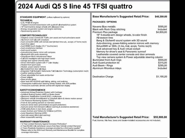 2024 Audi Q5 S Line Premium Plus