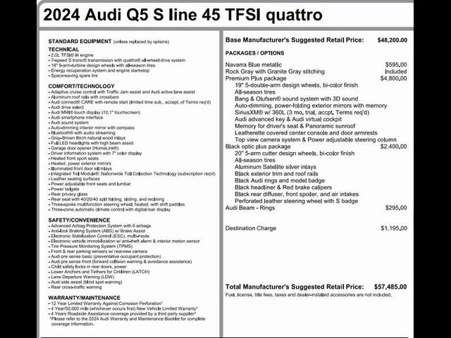 2024 Audi Q5 S Line Premium Plus