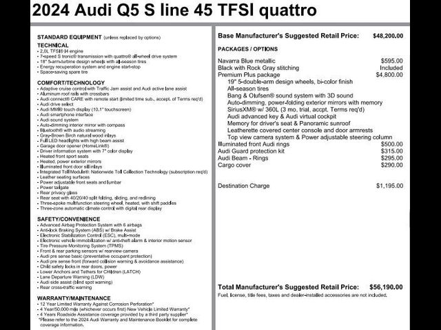 2024 Audi Q5 S Line Premium Plus