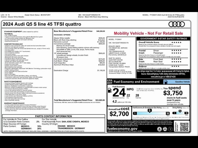 2024 Audi Q5 S Line Premium