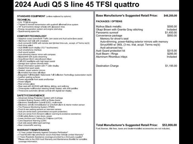 2024 Audi Q5 S Line Premium