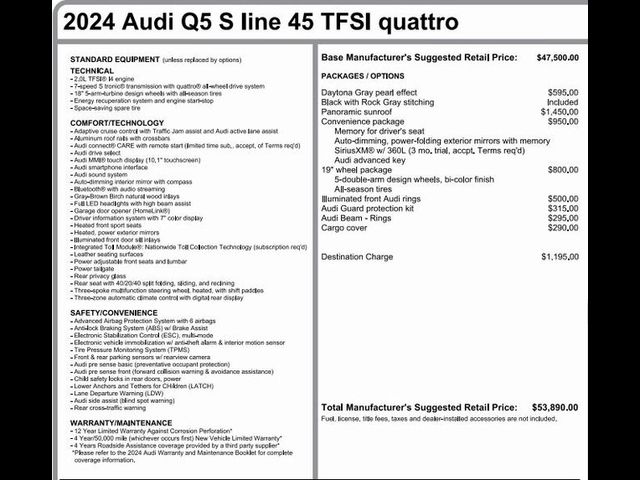 2024 Audi Q5 S Line Premium