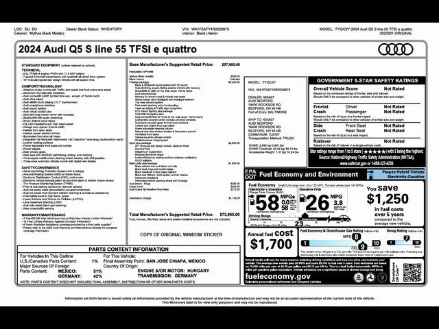 2024 Audi Q5 S Line Prestigez