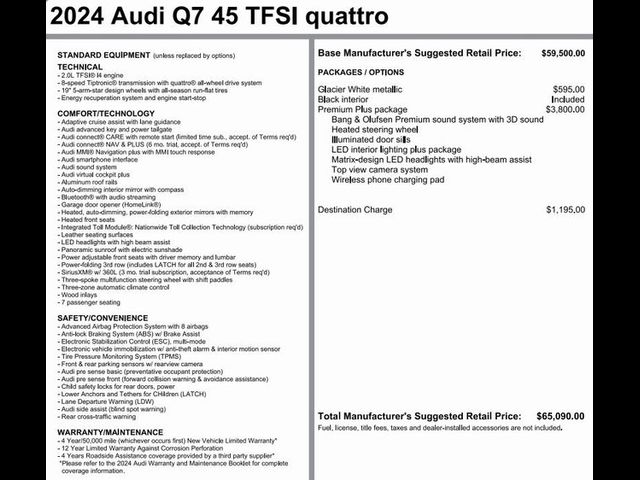 2024 Audi Q7 Premium Plus