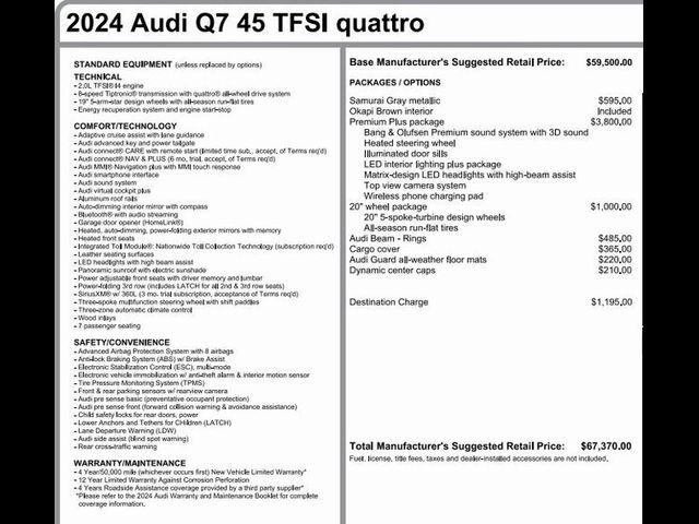 2024 Audi Q7 Premium Plus