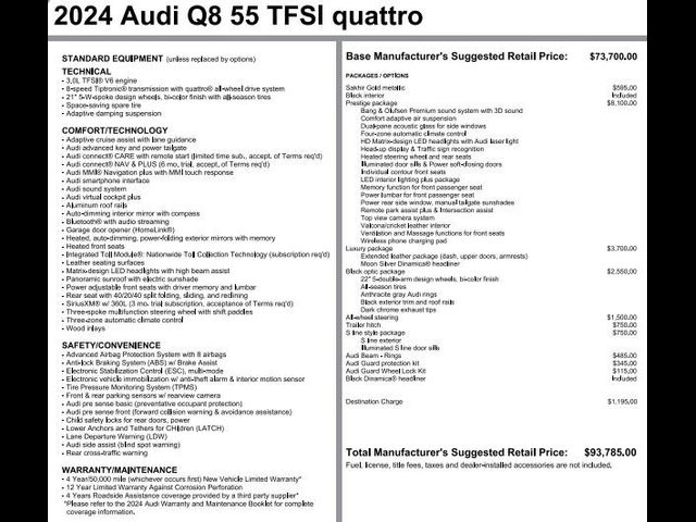 2024 Audi Q8 Prestige