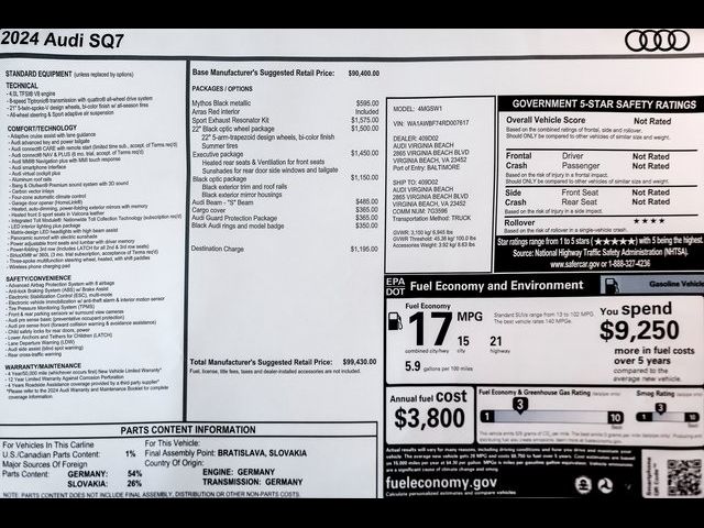 2024 Audi SQ7 Premium Plus