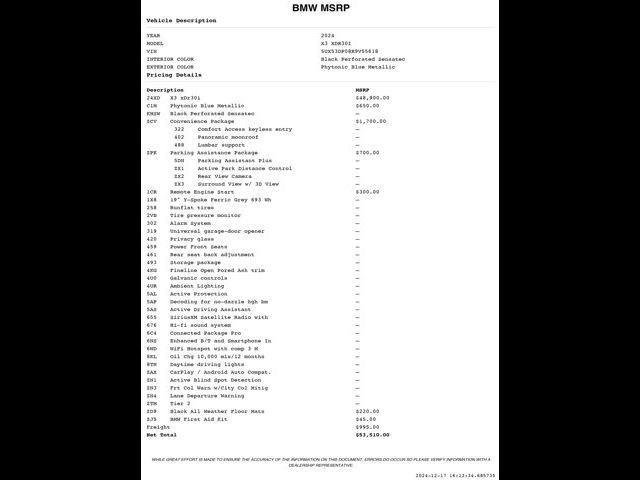 2024 BMW X3 xDrive30i