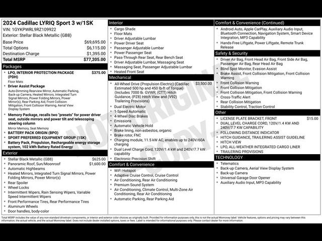 2024 Cadillac LYRIQ Sport