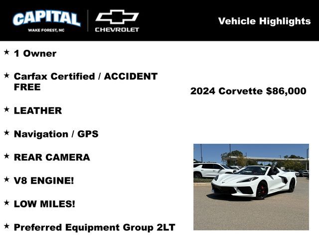 2024 Chevrolet Corvette 2LT