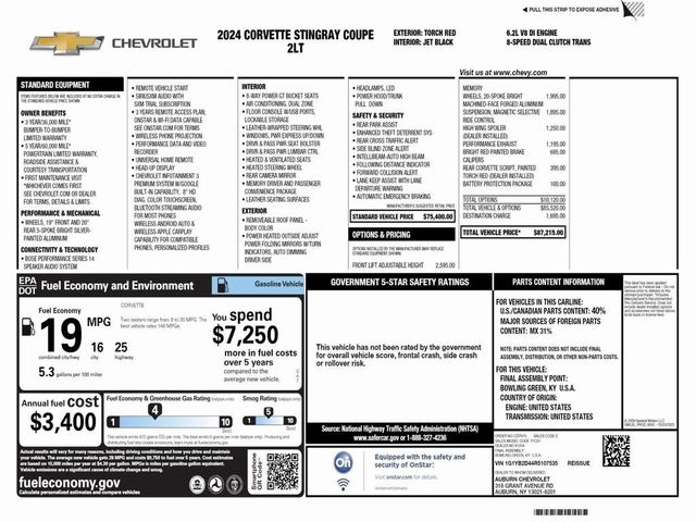 2024 Chevrolet Corvette 2LT