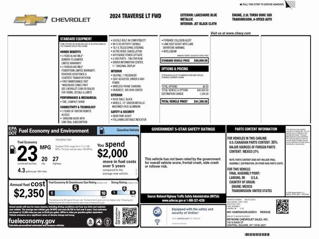2024 Chevrolet Traverse FWD LT