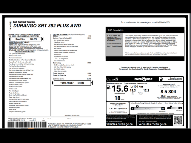 2024 Dodge Durango SRT 392 Plus