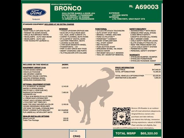 2024 Ford Bronco Outer Banks