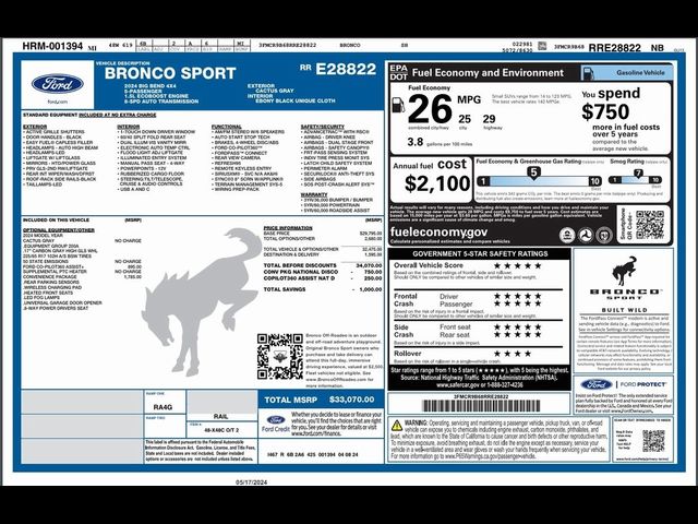 2024 Ford Bronco Sport Big Bend