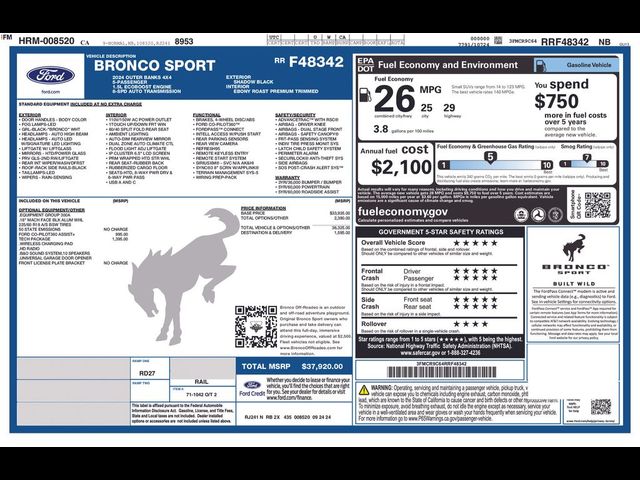 2024 Ford Bronco Sport Outer Banks