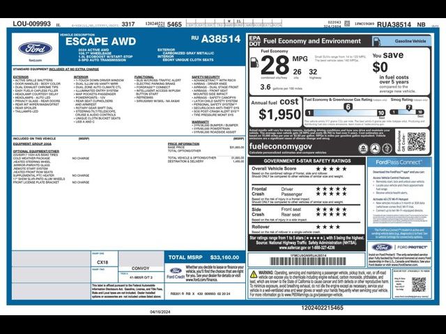 2024 Ford Escape Active