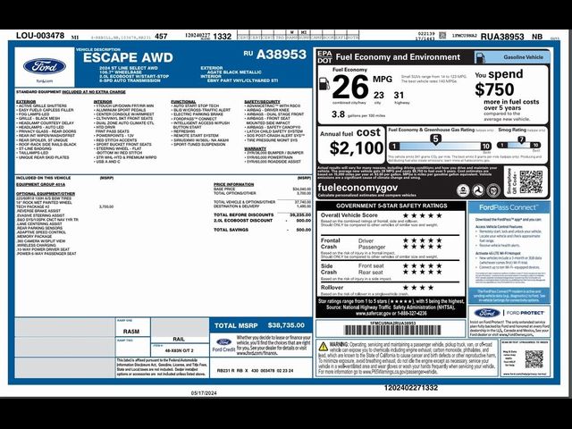 2024 Ford Escape ST-Line Select